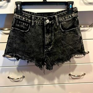 Black denim shorts. Size 4. 1” inseam